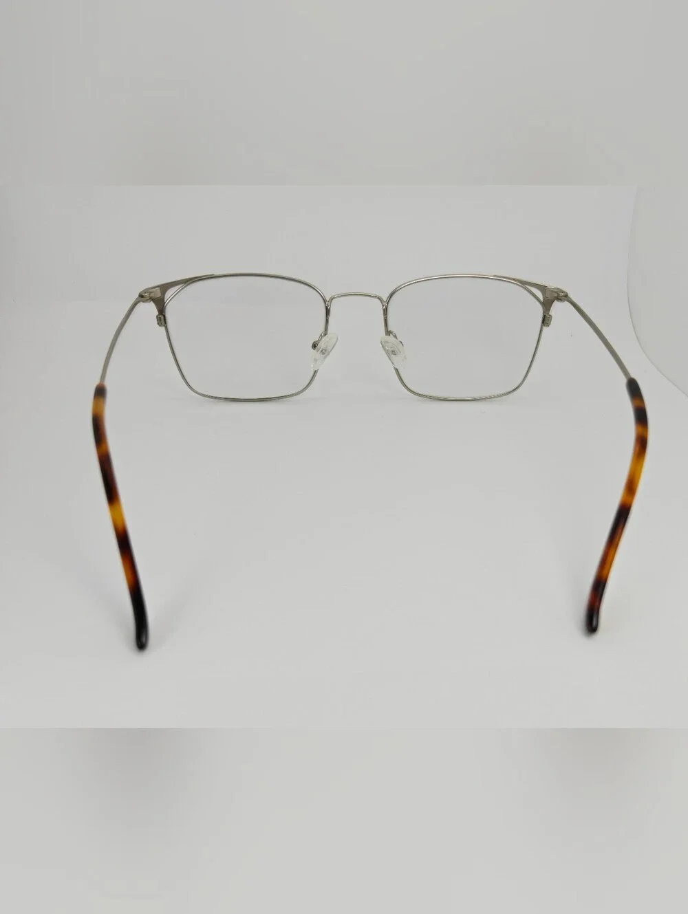 Emmett. Semi Cat Eye. Full Rim Silver Metal Frame.